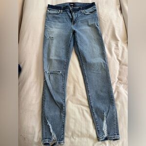 Hudson Distressed White Wash Jeans